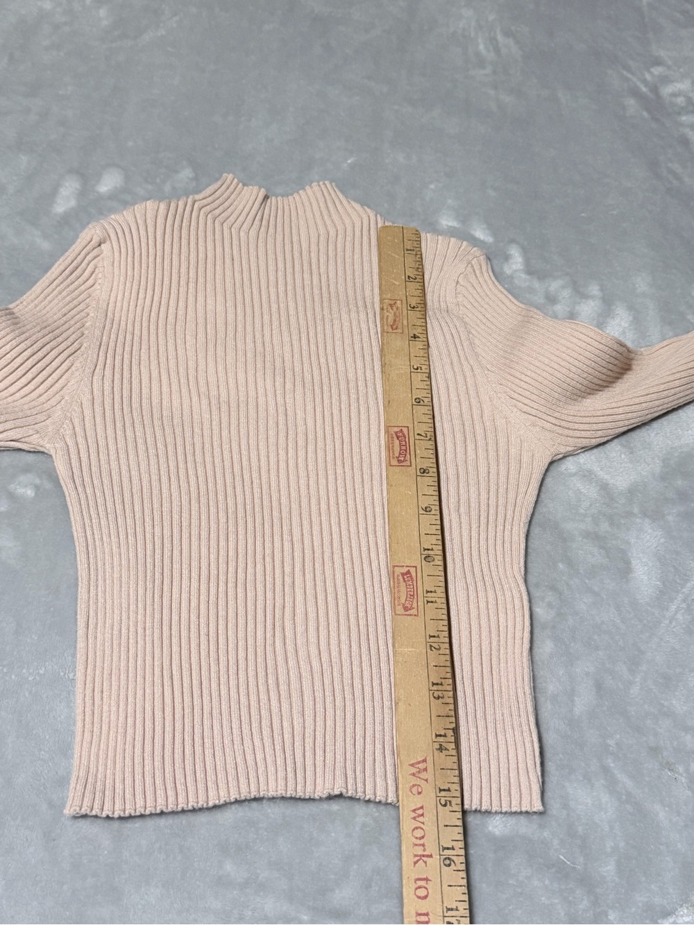 Bundle Ribbed Long Sleeve Crop Sweaters — Blush & Forest Green - Picture 3 of 5